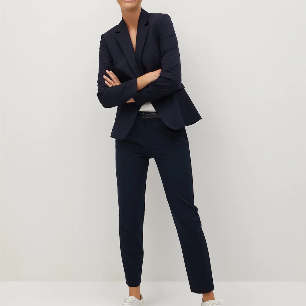 Mango Essential Navy Blazer